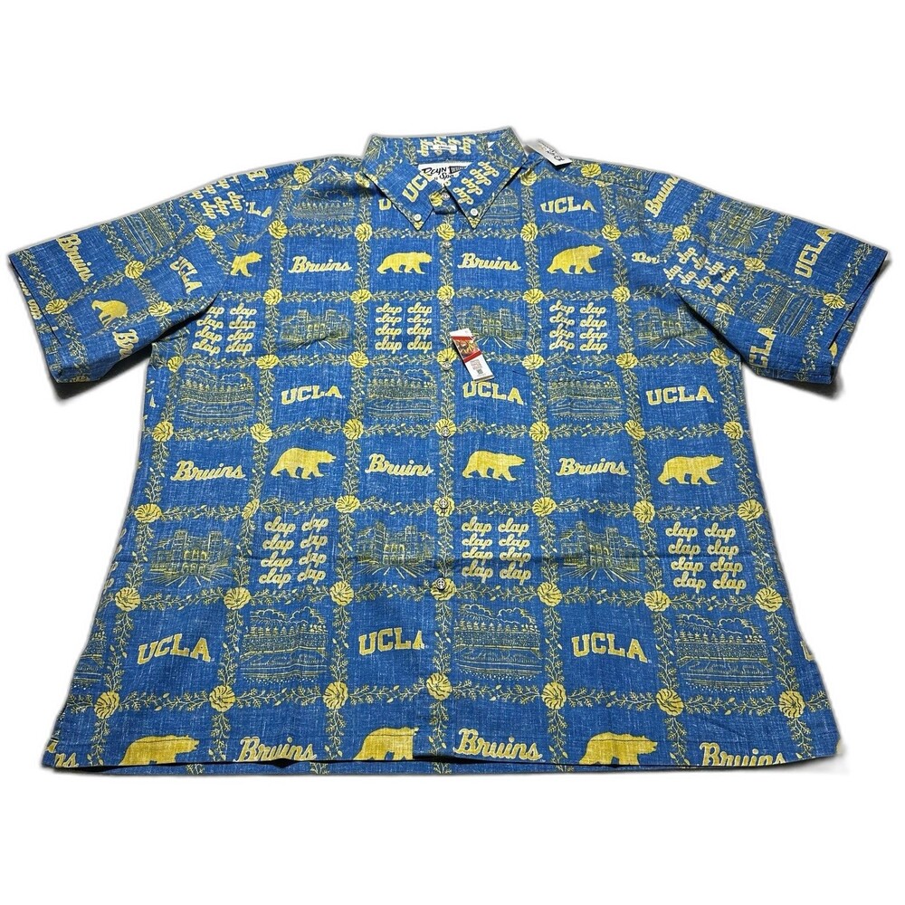 Reyn Spooner UCLA Bruins Mens Classic Hawaiian Button Shirt XL New NWT *READ